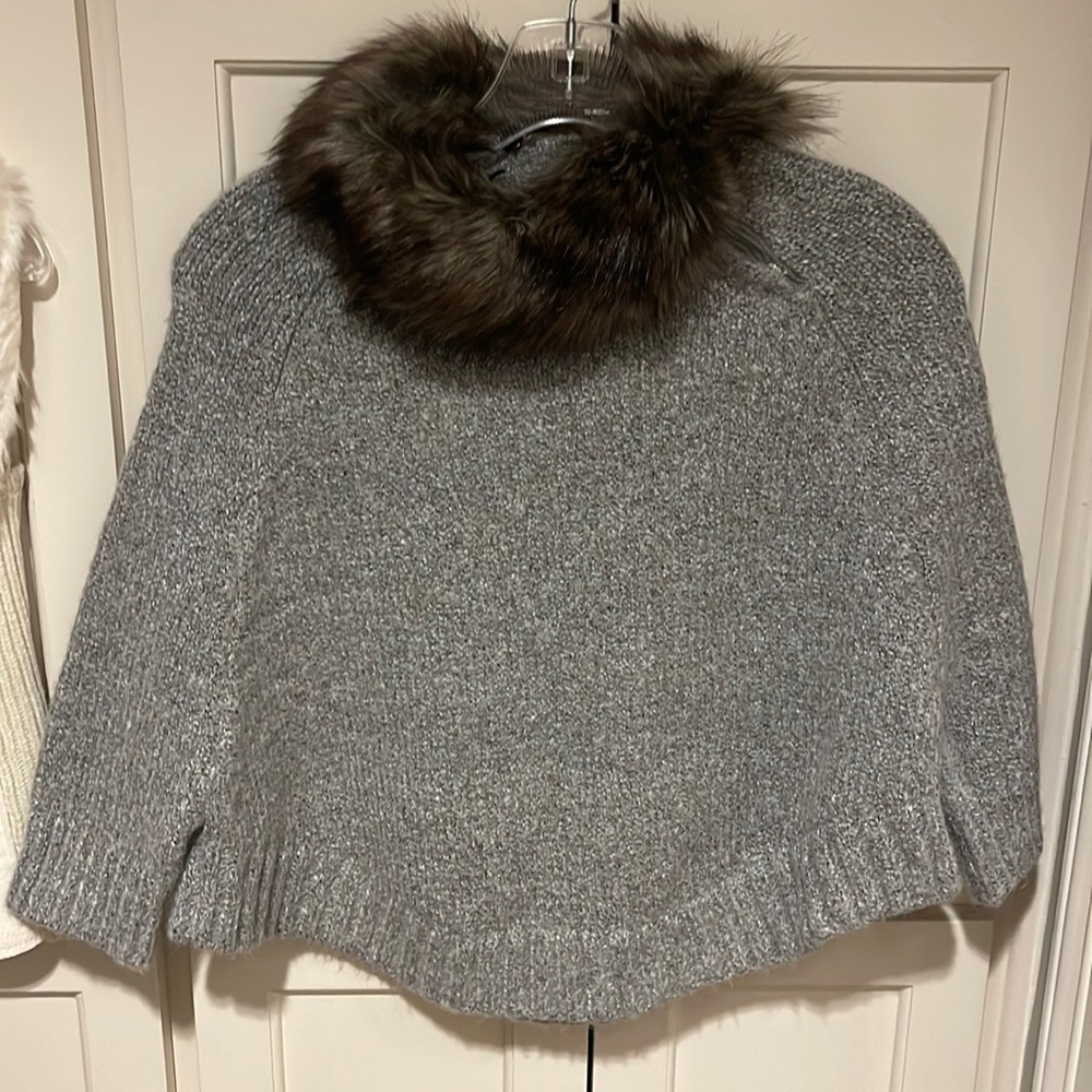 Girls size medium gray cape